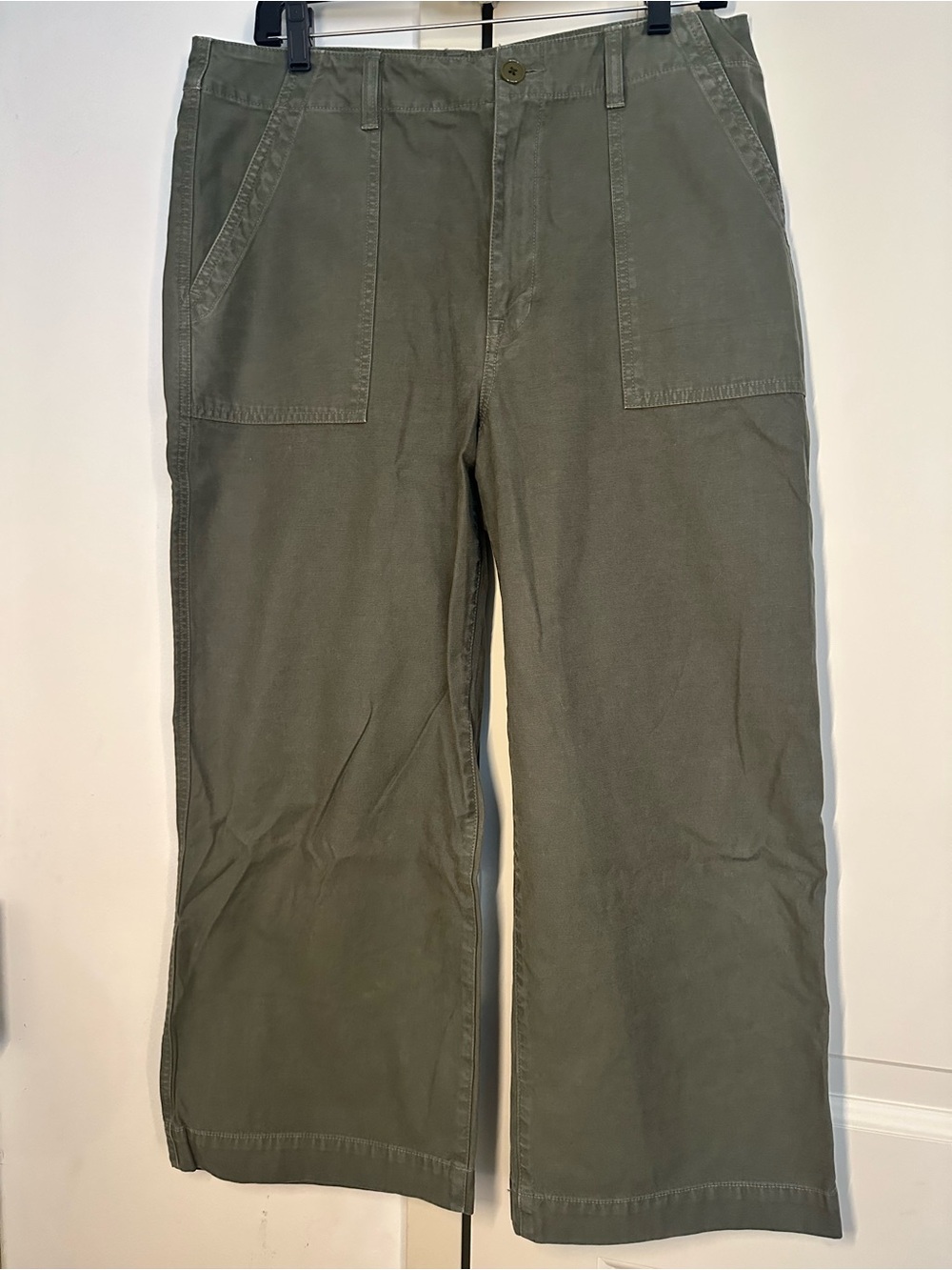 MADEWELL Military Culotte Pants in Palm Tree Green